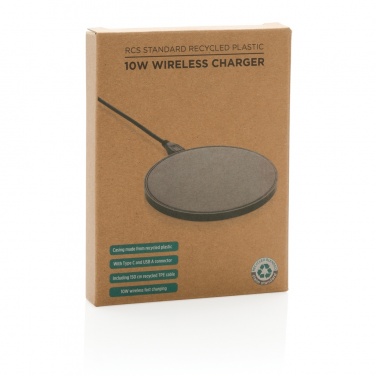 Logotrade business gifts photo of: RCS standard recycled plastic 10W wireless charger