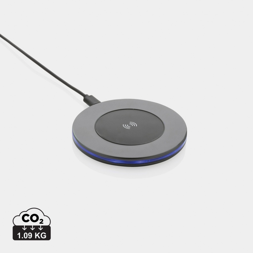 Logo trade promotional giveaways image of: Terra RCS recycled aluminium 10W wireless charger