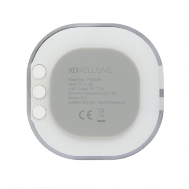 Logo trade promotional merchandise photo of: Aria 5W Wireless Charging Digital Clock
