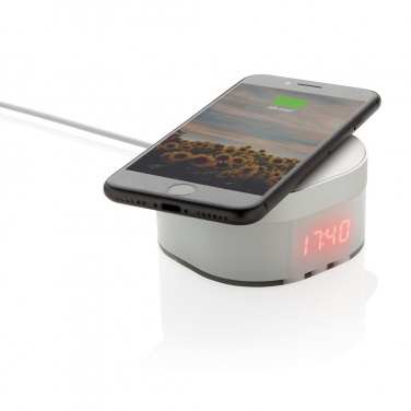 Logotrade promotional merchandise picture of: Aria 5W Wireless Charging Digital Clock
