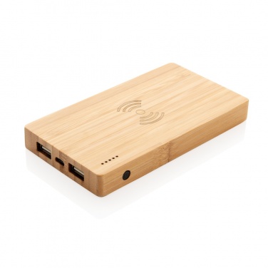 Logotrade advertising product image of: Bamboo 4.000 mAh wireless 5W Powerbank