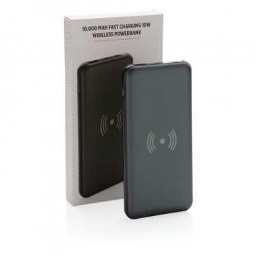 Logotrade business gift image of: 10.000 mAh Fast Charging 10W Wireless Powerbank with PD