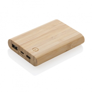 Logo trade promotional merchandise picture of: Bamboo 5.000 mAh powerbank