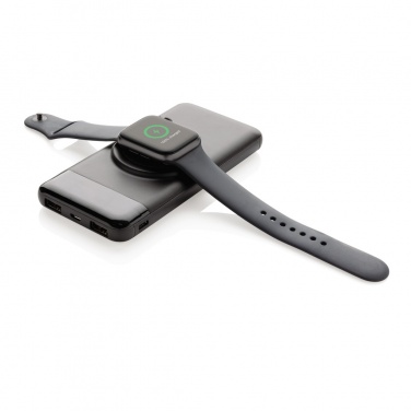 Logo trade promotional giveaways picture of: 10.000 mah wireless powerbank with watch charger