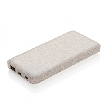 Logotrade promotional merchandise picture of: 10.000 mah wheat straw powerbank