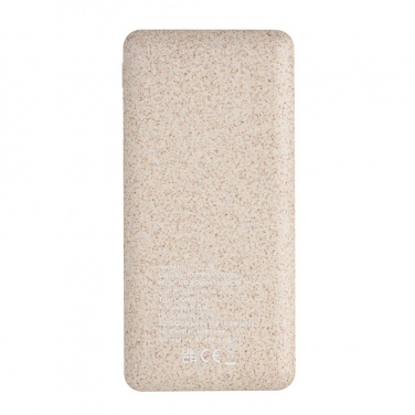 Logo trade promotional products image of: 10.000 mah wheat straw powerbank