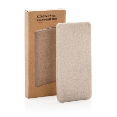 Logotrade promotional item picture of: 10.000 mah wheat straw powerbank