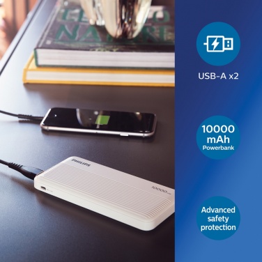Logotrade promotional merchandise picture of: Philips 10.000 mAh slim powerbank