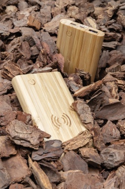 Logotrade promotional product image of: Bamboo 8.000 mAh 5W wireless powerbank