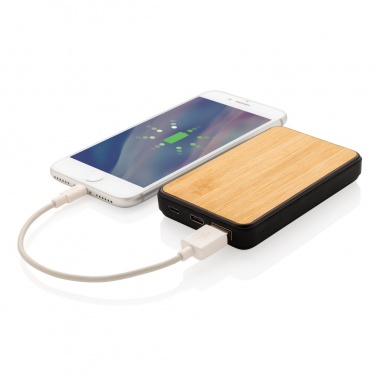 Logo trade business gifts image of: RCS recycled plastic 5.000 mAh Powerbank