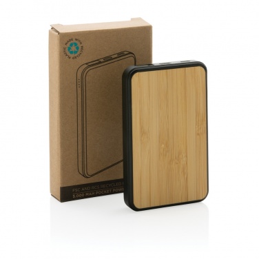 Logo trade promotional giveaways image of: RCS recycled plastic 5.000 mAh Powerbank