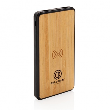 Logo trade corporate gifts picture of: RCS recycled plastic 8000 mAh Wireless Powerbank