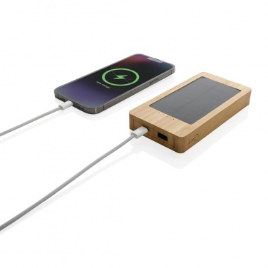 Logotrade promotional merchandise photo of: Sunwick 10.000 mAh Bamboo solar powerbank