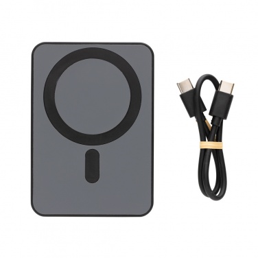 Logotrade promotional gift image of: Magnetix RCS recycled plastic 5000 mah magnetic powerbank