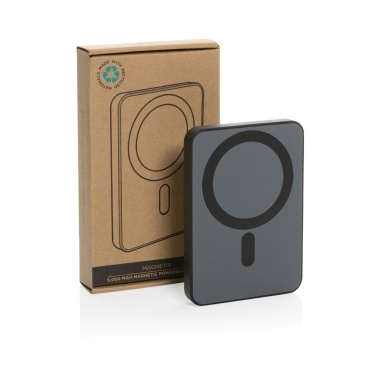 Logo trade promotional products image of: Magnetix RCS recycled plastic 5000 mah magnetic powerbank