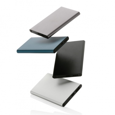 Logo trade corporate gift photo of: RCS recycled plastic/aluminum 4000 mah powerbank with type C