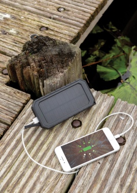 Logotrade business gifts photo of: RCS recycled plastic Solar powerbank with 10W Wireless