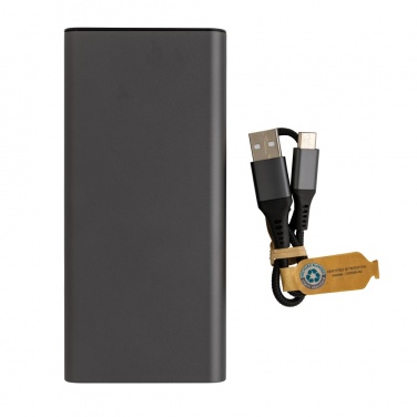 Logo trade business gifts image of: Terra RCS recycled 20W aluminium powerbank 20.000 mAh