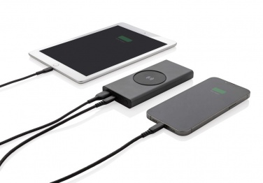 Logotrade promotional product picture of: Terra RCS recycled 18W aluminium 10000 powerbank 10W