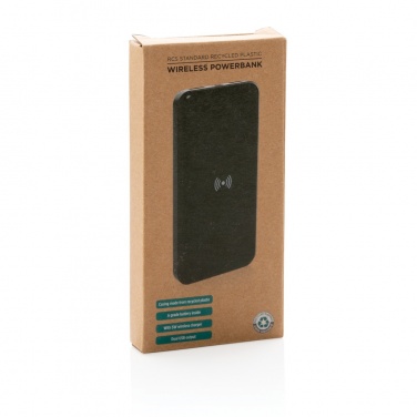 Logotrade promotional item image of: RCS standard recycled plastic wireless powerbank