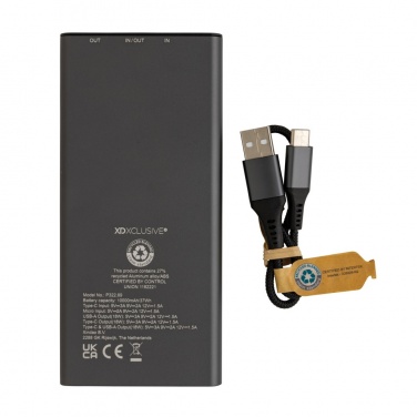 Logotrade promotional giveaway picture of: Terra RCS recycled 18W aluminium powerbank 10.000 mAh