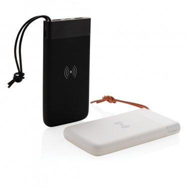 Logo trade advertising products picture of: Aria 8.000 mAh 5W wireless charging powerbank