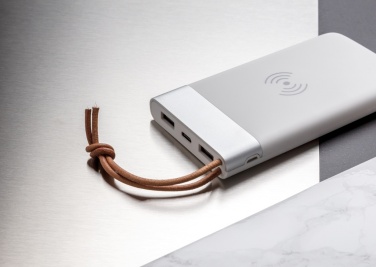 Logo trade promotional product photo of: Aria 8.000 mAh 5W wireless charging powerbank