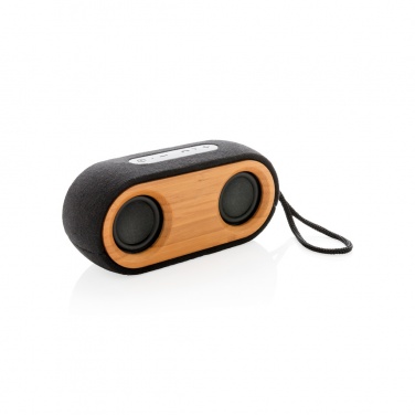 Logo trade promotional item photo of: Bamboo X double speaker