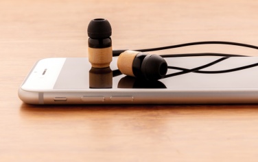 Logotrade promotional giveaway image of: Bamboo wireless earbuds