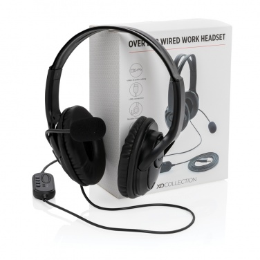 Logo trade promotional item photo of: Over ear wired work headset