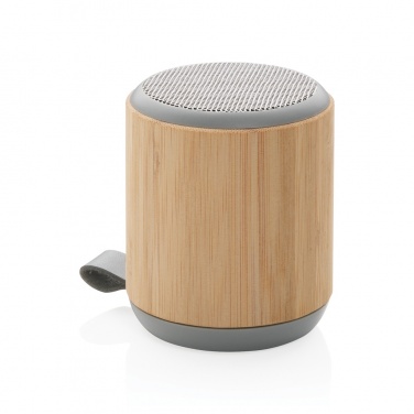 Logotrade promotional gift picture of: Bamboo and fabric 3W wireless speaker