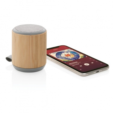 Logo trade business gift photo of: Bamboo and fabric 3W wireless speaker