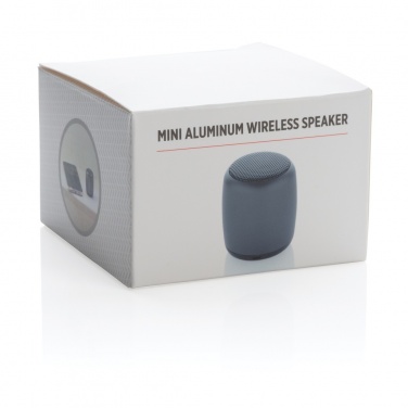 Logo trade promotional gifts image of: Mini aluminium wireless speaker