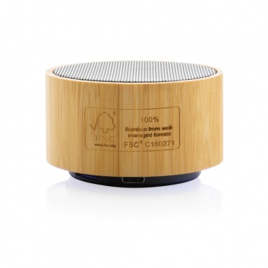Logotrade corporate gifts photo of: RCS recycled plastic and bamboo 3W wireless speaker
