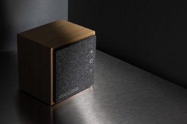 Logo trade promotional giveaway photo of: Wynn 5W bamboo wireless speaker
