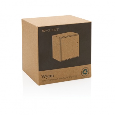 Logo trade promotional merchandise photo of: Wynn 5W bamboo wireless speaker
