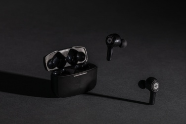 Logotrade business gift image of: RCS recycled plastic Swiss Peak ANC TWS earbuds