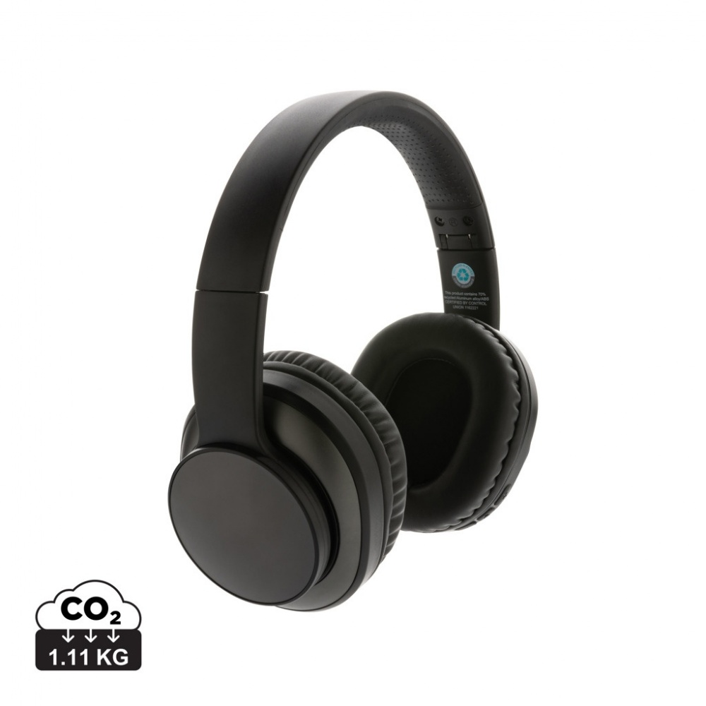 Logo trade promotional products picture of: Terra RCS recycled aluminium wireless headphone