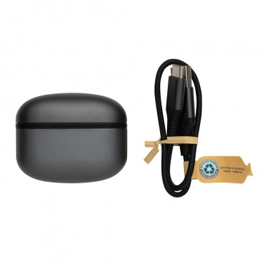 Logo trade corporate gifts image of: Terra RCS recycled aluminium wireless earbuds