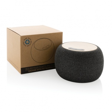 Logo trade corporate gifts picture of: RCS Rplastic/PET and bamboo 5W speaker