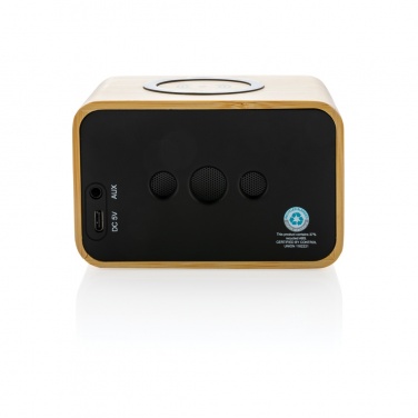 Logotrade promotional products photo of: RCS Rplastic 3W speaker with bamboo 5W wireless