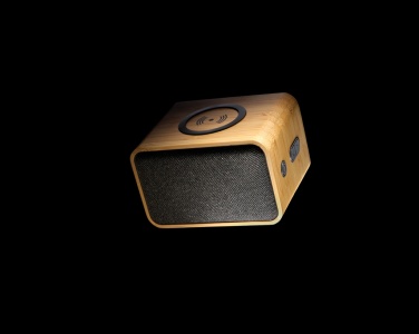 Logo trade business gift photo of: RCS Rplastic 3W speaker with bamboo 5W wireless