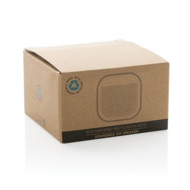 Logo trade corporate gifts picture of: RCS recycled plastic Soundbox 3W speaker