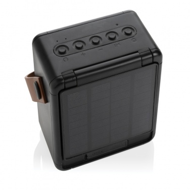 Logo trade business gifts image of: Skywave RCS recycled plastic solar speaker 12W