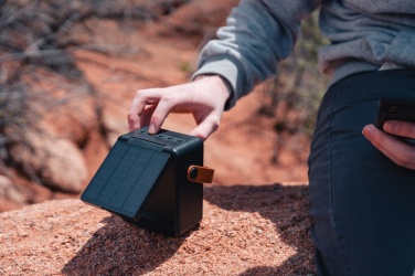 Logotrade promotional giveaway image of: Skywave RCS recycled plastic solar speaker 12W