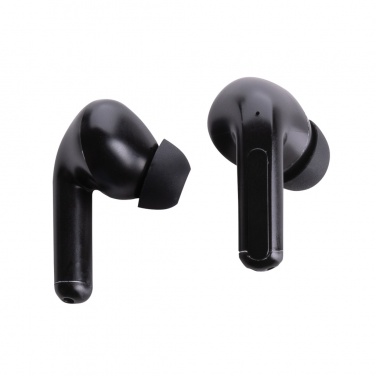 Logotrade promotional item picture of: Skywave RCS recycled plastic solar earbuds