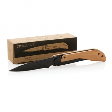 Logotrade promotional giveaway picture of: Nemus Luxury Wooden knife with lock