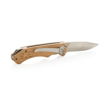 Logo trade promotional item photo of: Wooden outdoor knife