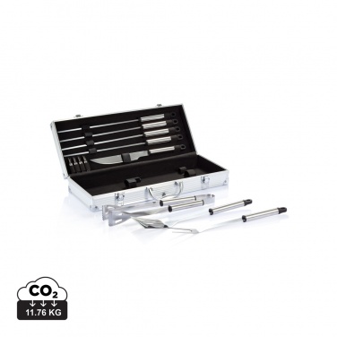 Logotrade promotional products photo of: 12 pcs barbecue set in aluminium box