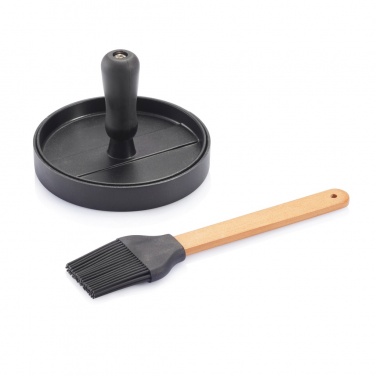 Logo trade advertising products picture of: BBQ set with hamburger press and brush